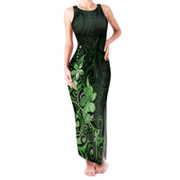 Matariki New Zealand Family Matching Tank Maxi Dress and Hawaiian Shirt Maori Pattern Green Galaxy LT05 Mom's Dress Green - Polynesian Pride