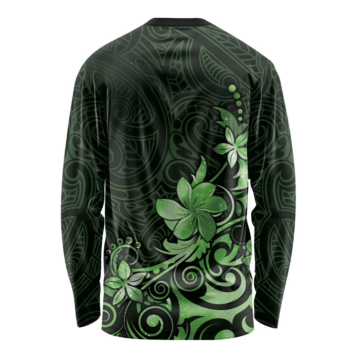 Matariki New Zealand Long Sleeve Shirt Maori Pattern Green Galaxy