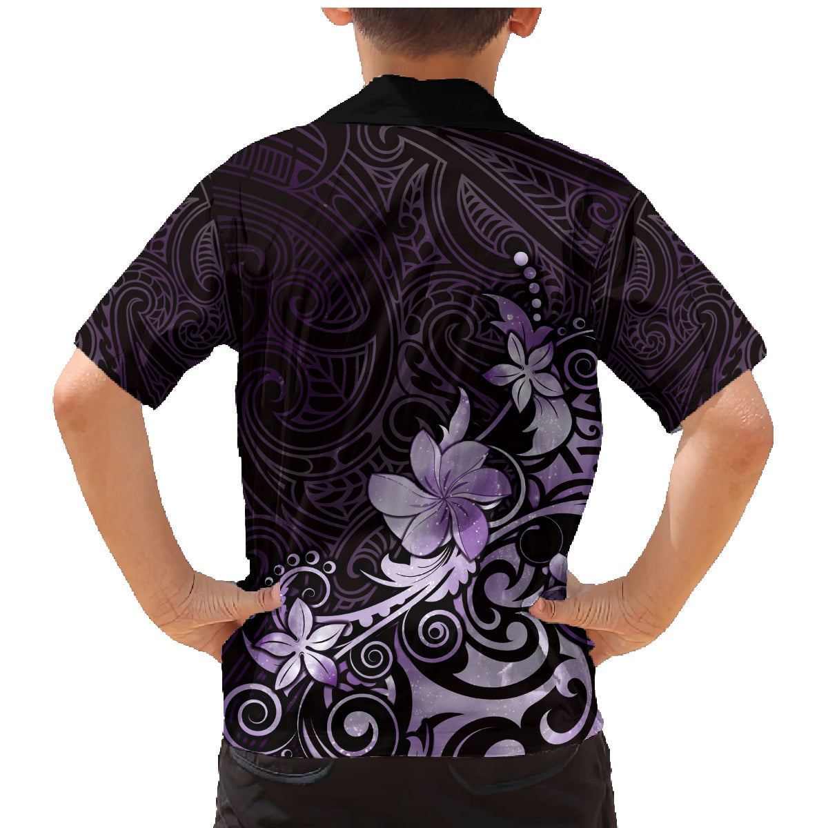 Matariki New Zealand Family Matching Mermaid Dress and Hawaiian Shirt Maori Pattern Purple Galaxy LT05 - Polynesian Pride