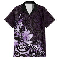 Matariki New Zealand Family Matching Summer Maxi Dress and Hawaiian Shirt Maori Pattern Purple Galaxy LT05 Dad's Shirt - Short Sleeve Purple - Polynesian Pride