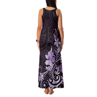 Matariki New Zealand Family Matching Tank Maxi Dress and Hawaiian Shirt Maori Pattern Purple Galaxy LT05 - Polynesian Pride