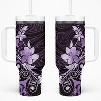 Matariki New Zealand Tumbler With Handle Maori Pattern Purple Galaxy