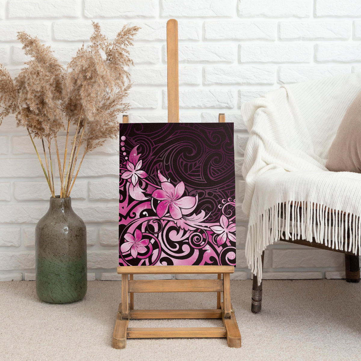 Matariki New Zealand Canvas Wall Art Maori Pattern Pink Galaxy LT05 - Polynesian Pride