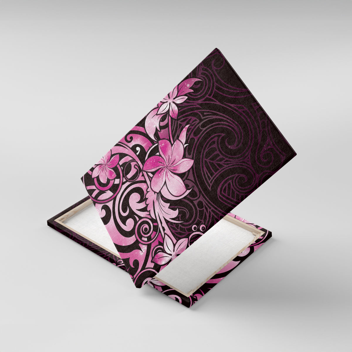 Matariki New Zealand Canvas Wall Art Maori Pattern Pink Galaxy LT05 With Frame Pink - Polynesian Pride