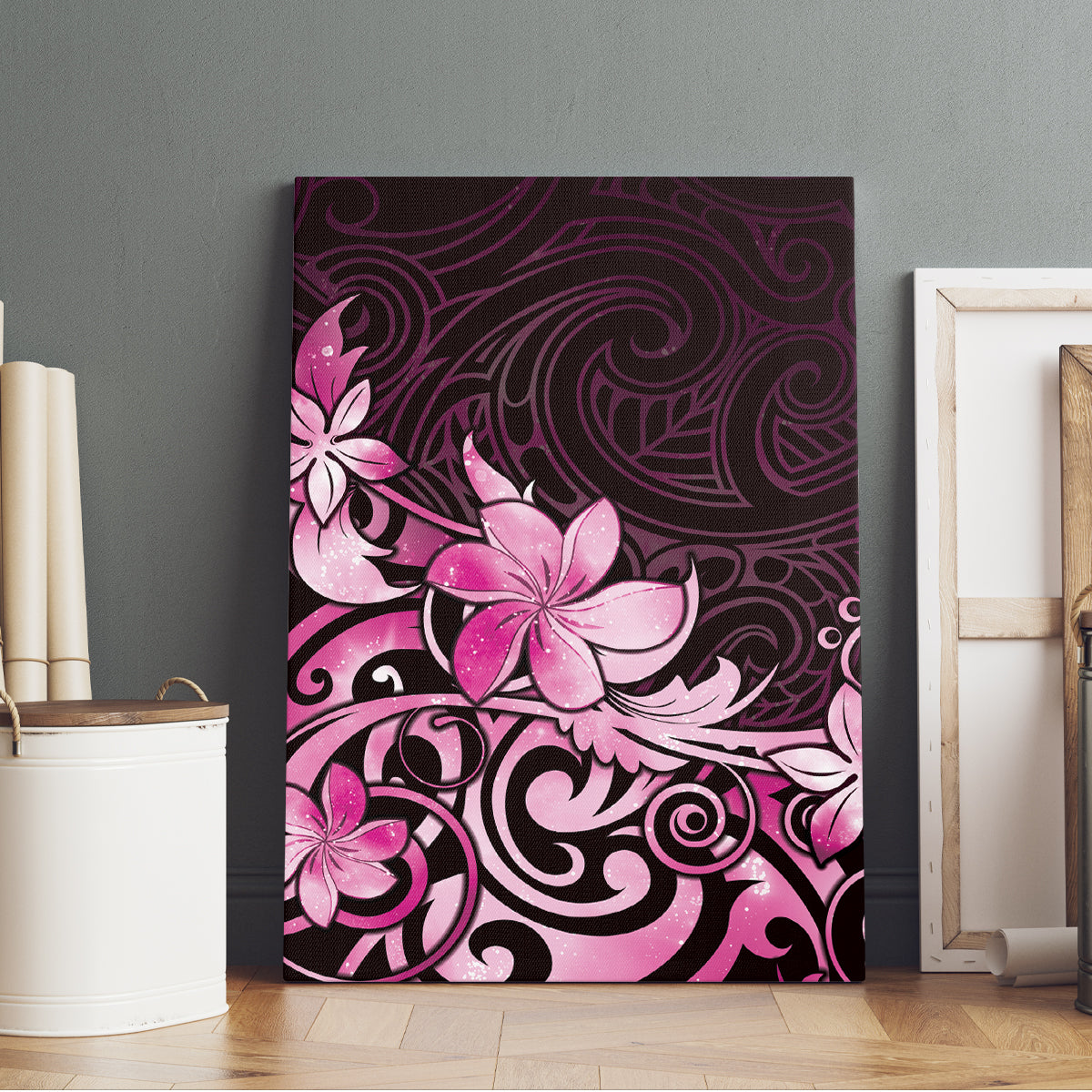 Matariki New Zealand Canvas Wall Art Maori Pattern Pink Galaxy LT05 - Polynesian Pride