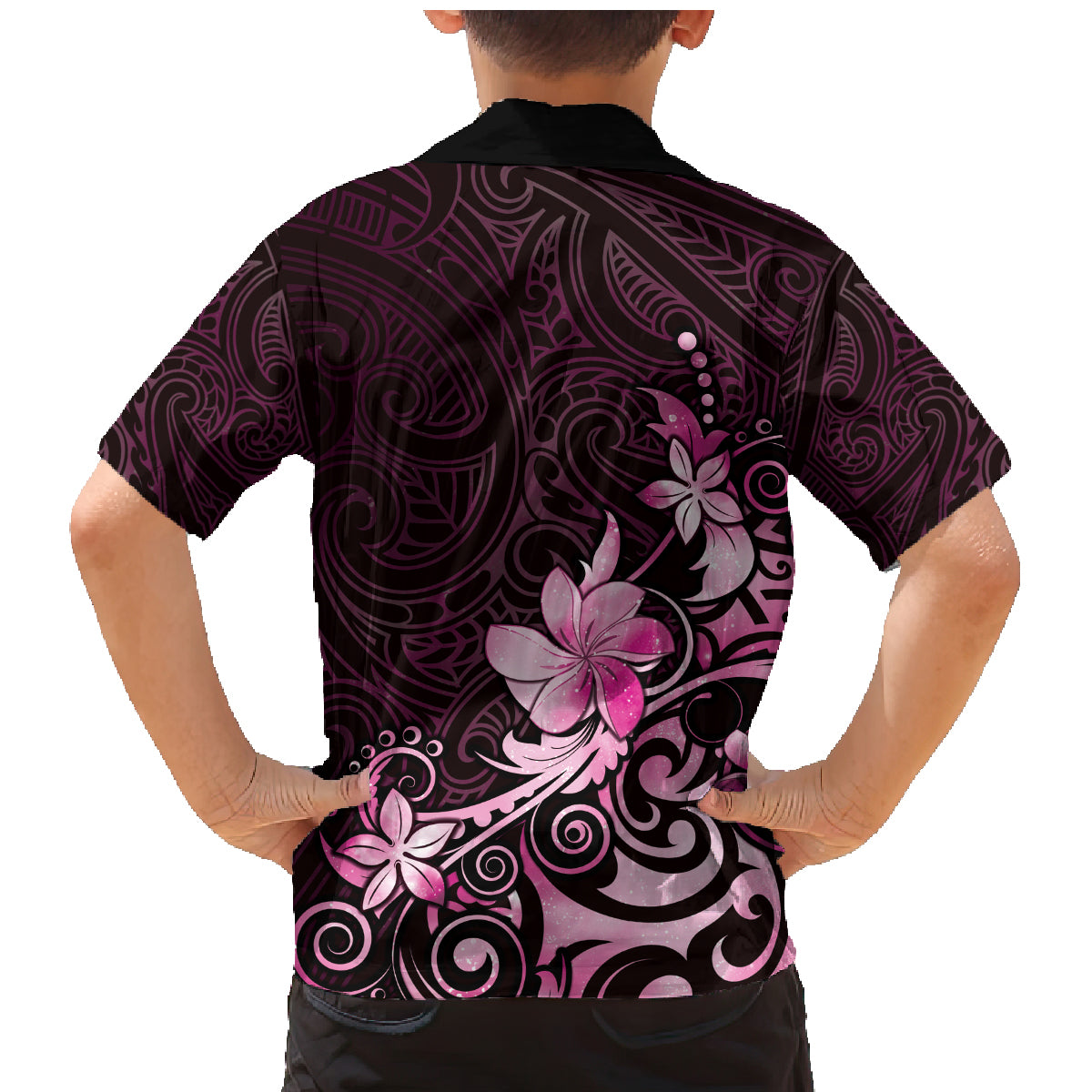 Matariki New Zealand Family Matching Mermaid Dress and Hawaiian Shirt Maori Pattern Pink Galaxy LT05 - Polynesian Pride
