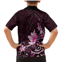 Matariki New Zealand Family Matching Mermaid Dress and Hawaiian Shirt Maori Pattern Pink Galaxy LT05 - Polynesian Pride