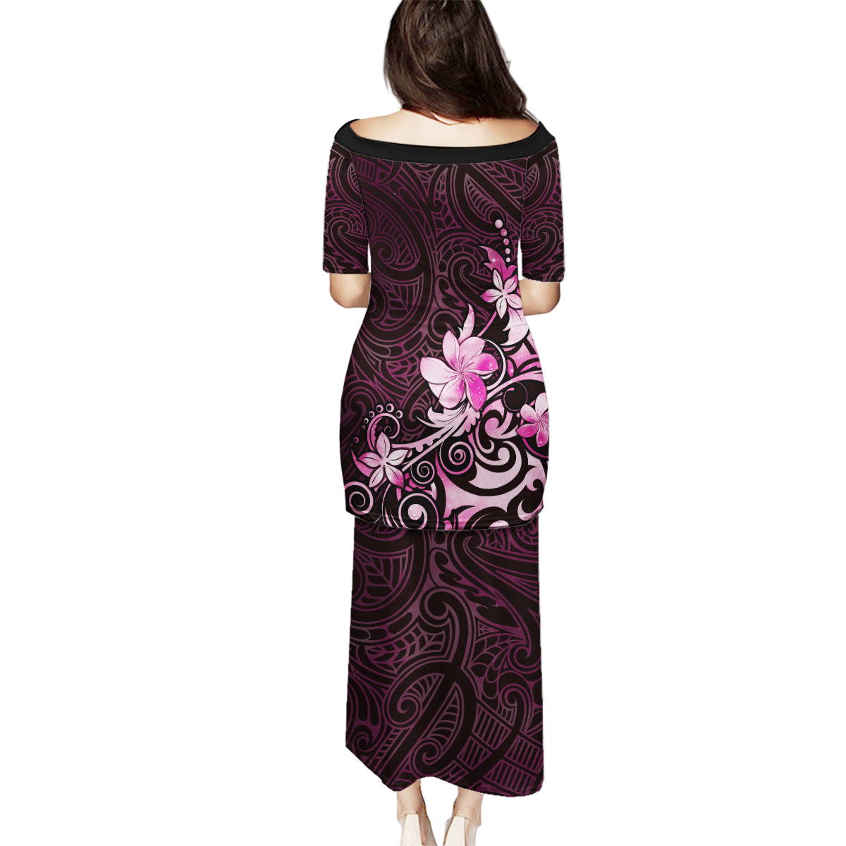 Matariki New Zealand Family Matching Puletasi and Hawaiian Shirt Maori Pattern Pink Galaxy LT05 - Polynesian Pride