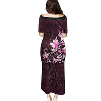 Matariki New Zealand Family Matching Puletasi and Hawaiian Shirt Maori Pattern Pink Galaxy LT05 - Polynesian Pride