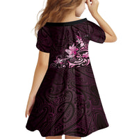 Matariki New Zealand Family Matching Summer Maxi Dress and Hawaiian Shirt Maori Pattern Pink Galaxy LT05 - Polynesian Pride