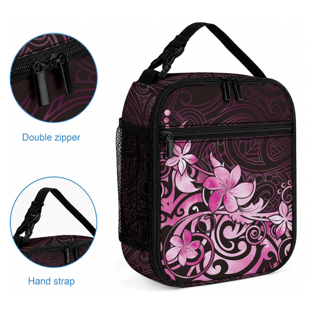 Matariki New Zealand Lunch Bag Maori Pattern Pink Galaxy LT05 - Polynesian Pride