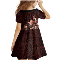 Matariki New Zealand Family Matching Mermaid Dress and Hawaiian Shirt Maori Pattern Red Galaxy LT05 - Polynesian Pride