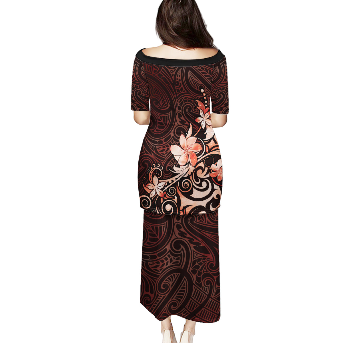 Matariki New Zealand Family Matching Puletasi and Hawaiian Shirt Maori Pattern Red Galaxy LT05 - Polynesian Pride