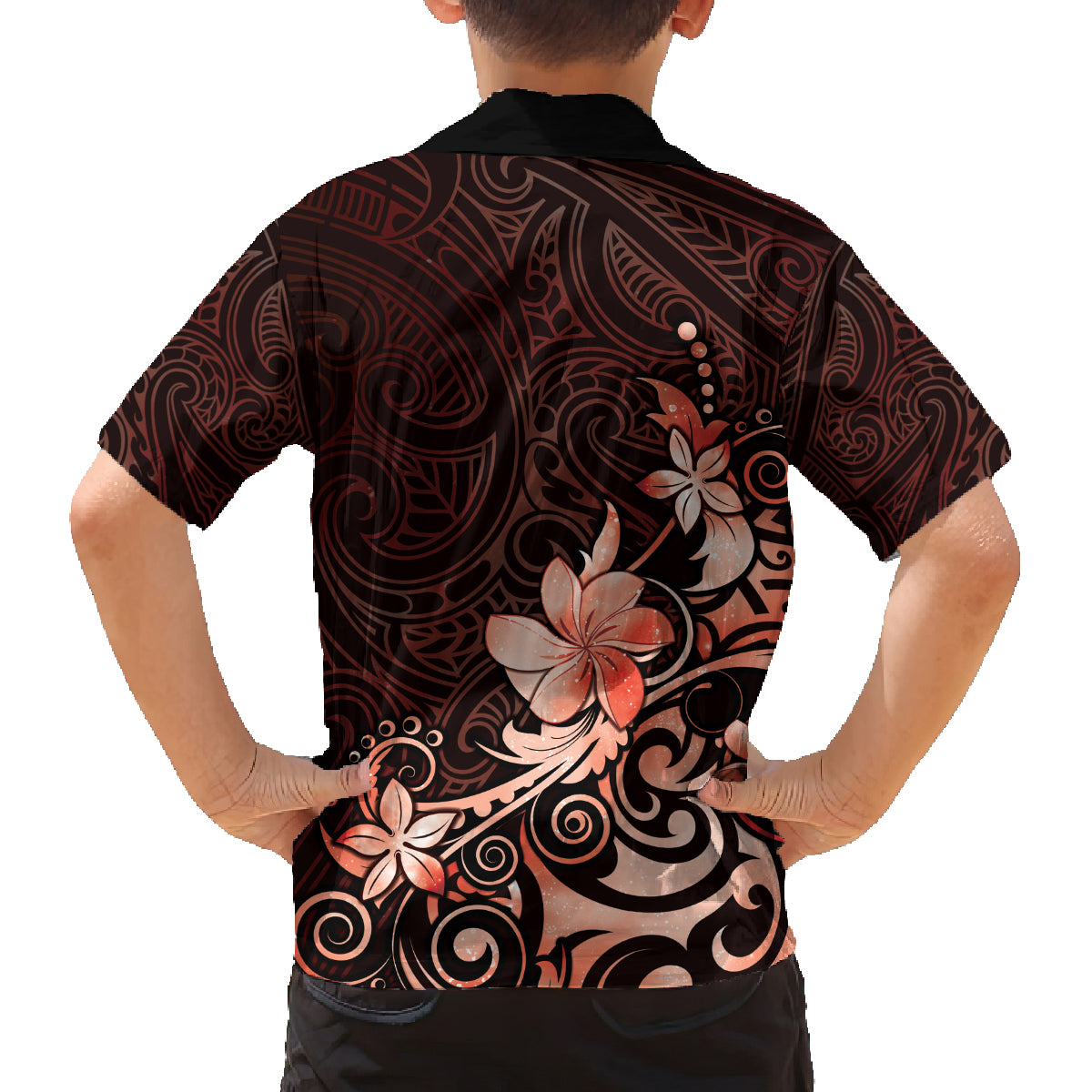 Matariki New Zealand Family Matching Summer Maxi Dress and Hawaiian Shirt Maori Pattern Red Galaxy LT05 - Polynesian Pride