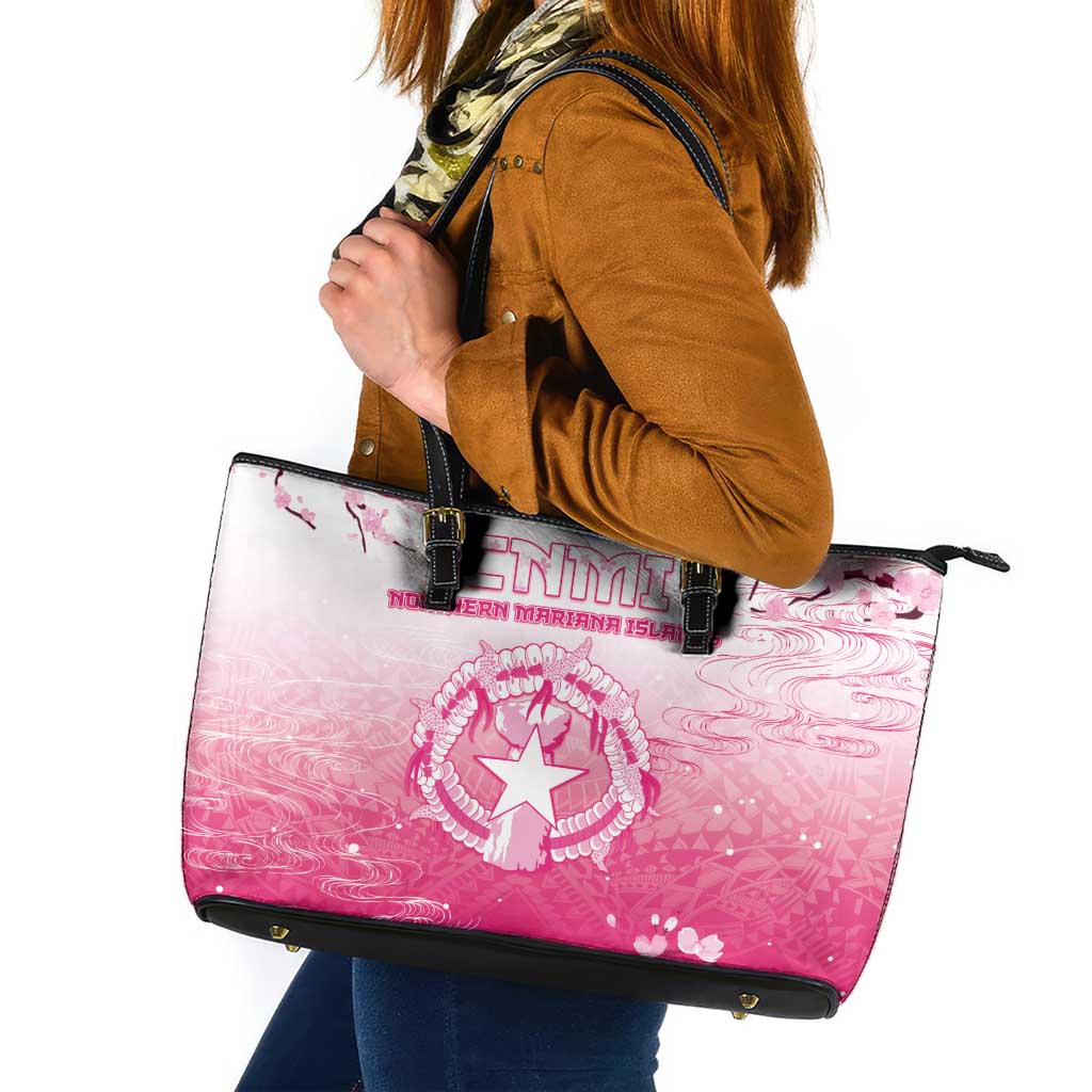 Sakura Marianas Leather Tote Bag CNMI Seal