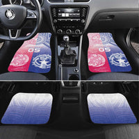 Northern Mariana Islands And Japan Together Car Mats LT05 Set 4pcs White - Polynesian Pride