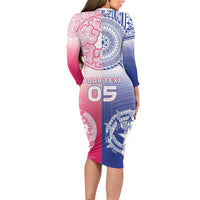 Custom Northern Mariana Islands And Japan Together Family Matching Long Sleeve Bodycon Dress and Hawaiian Shirt LT05 - Polynesian Pride