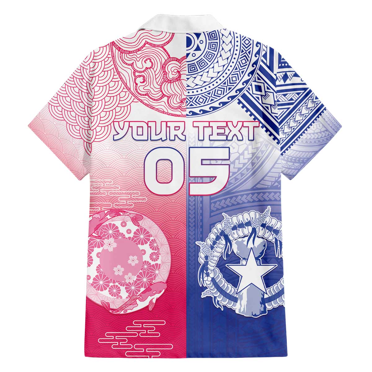Custom Northern Mariana Islands And Japan Together Family Matching Off The Shoulder Long Sleeve Dress and Hawaiian Shirt LT05 - Polynesian Pride