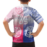 Custom Northern Mariana Islands And Japan Together Family Matching Off Shoulder Short Dress and Hawaiian Shirt LT05 - Polynesian Pride