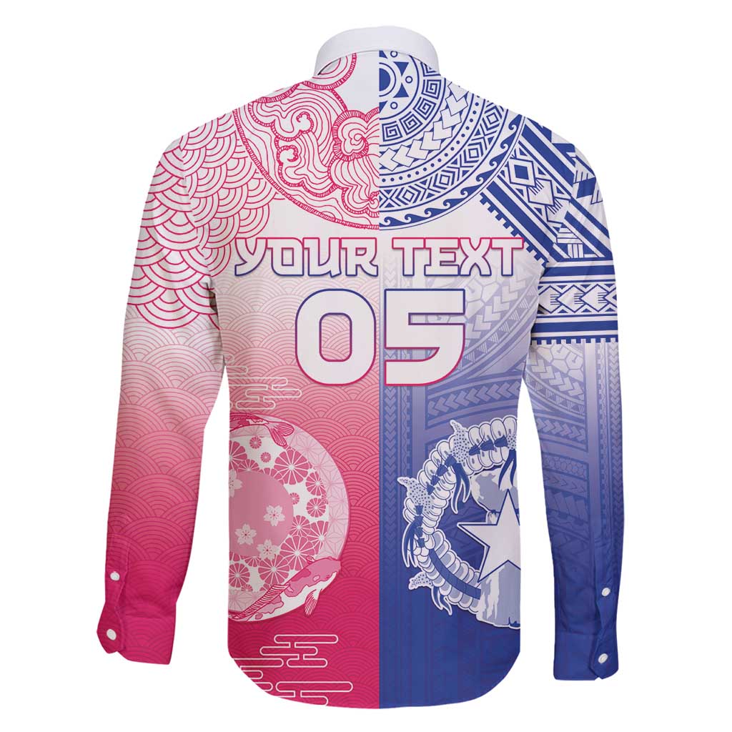 Custom Northern Mariana Islands And Japan Together Family Matching Puletasi and Hawaiian Shirt LT05 - Polynesian Pride