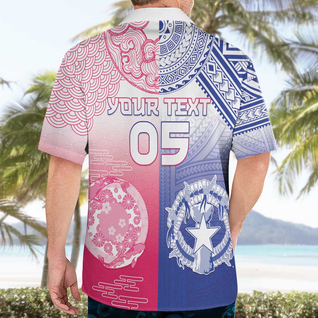 Custom Northern Mariana Islands And Japan Together Hawaiian Shirt