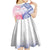 Custom Northern Mariana Islands And Japan Together Kid Short Sleeve Dress