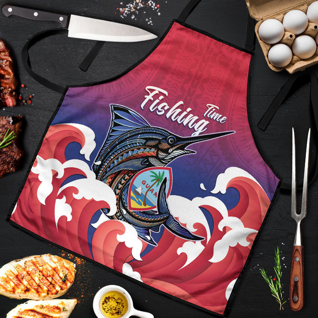 Guam Blue Marlin Fishing Apron Polynesian Style