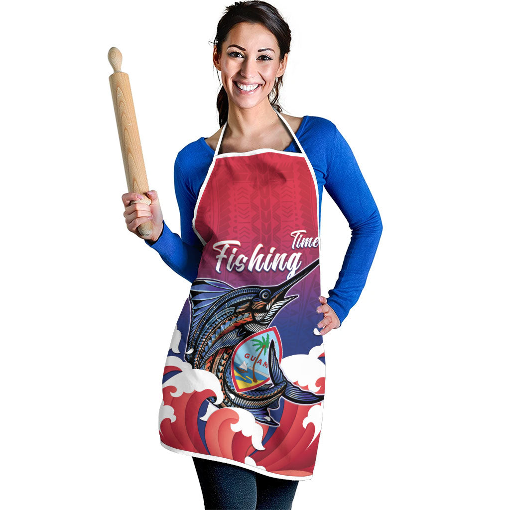 Guam Blue Marlin Fishing Apron Polynesian Style