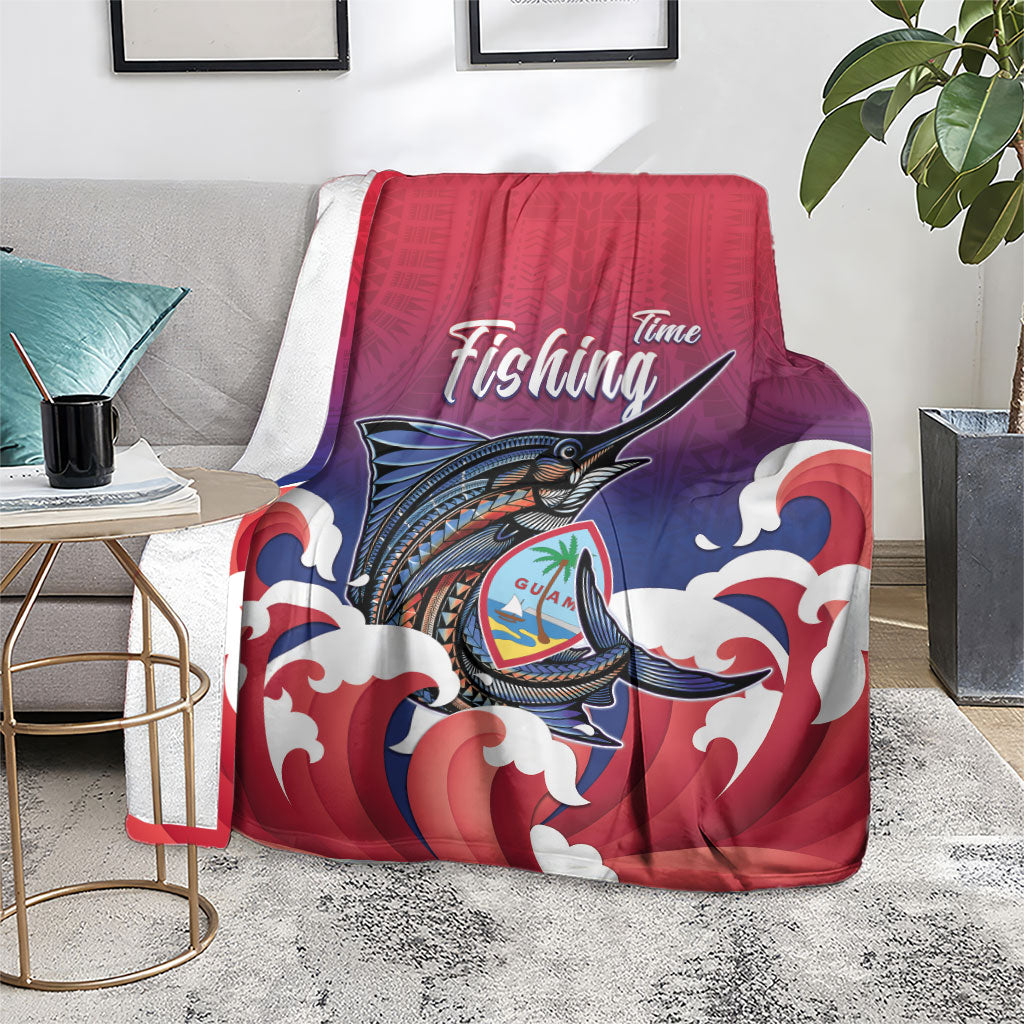 Guam Blue Marlin Fishing Blanket Polynesian Style
