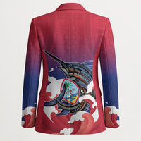 Guam Blue Marlin Fishing Blazer Polynesian Style