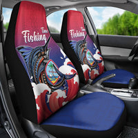 Guam Blue Marlin Fishing Car Seat Cover Polynesian Style