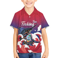 Guam Blue Marlin Fishing Hawaiian Shirt Polynesian Style