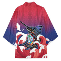 Guam Blue Marlin Fishing Kimono Polynesian Style