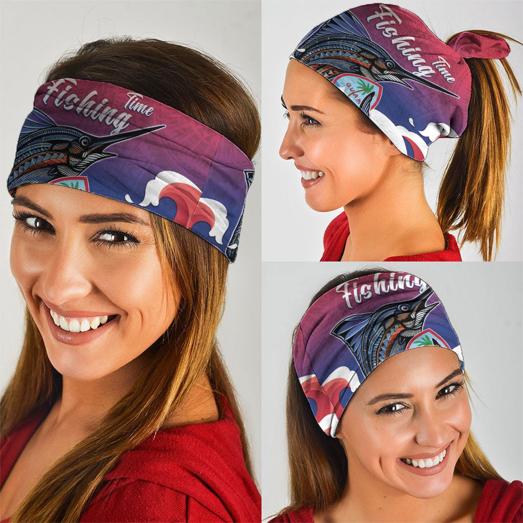 Guam Blue Marlin Fishing Neck Gaiter Polynesian Style