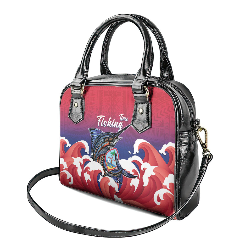 Guam Blue Marlin Fishing Shoulder Handbag Polynesian Style