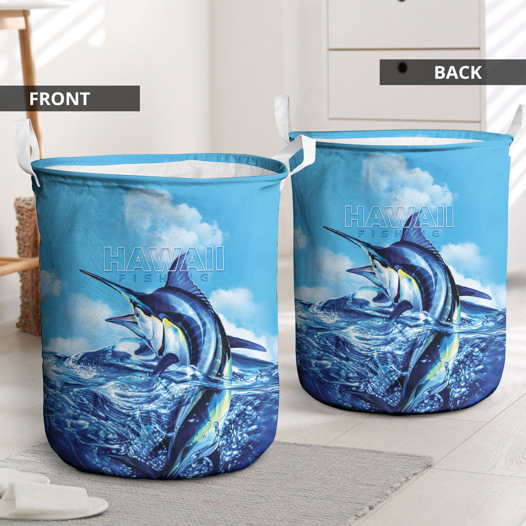 Hawaii Blue Marlin Fishing Laundry Basket