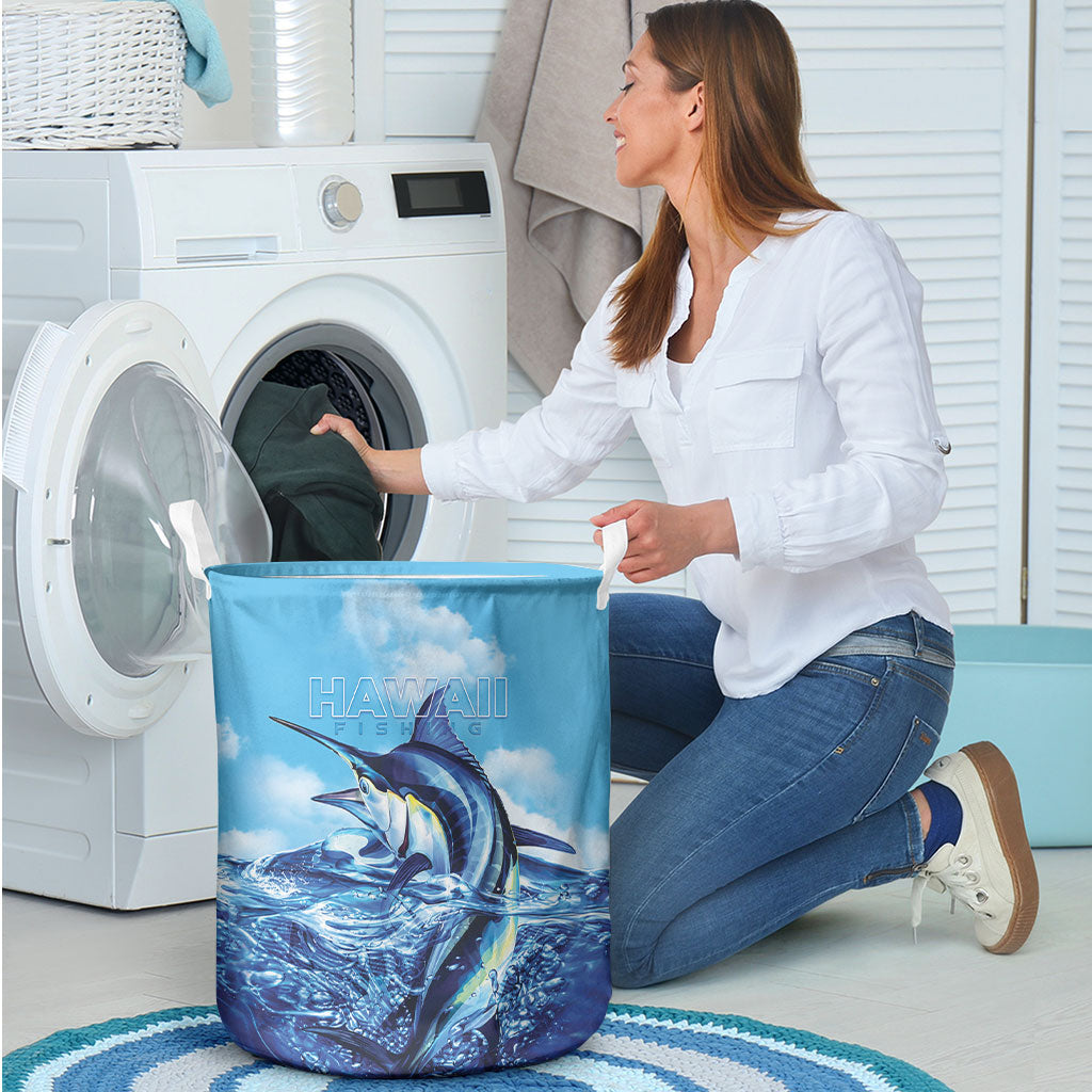 Hawaii Blue Marlin Fishing Laundry Basket