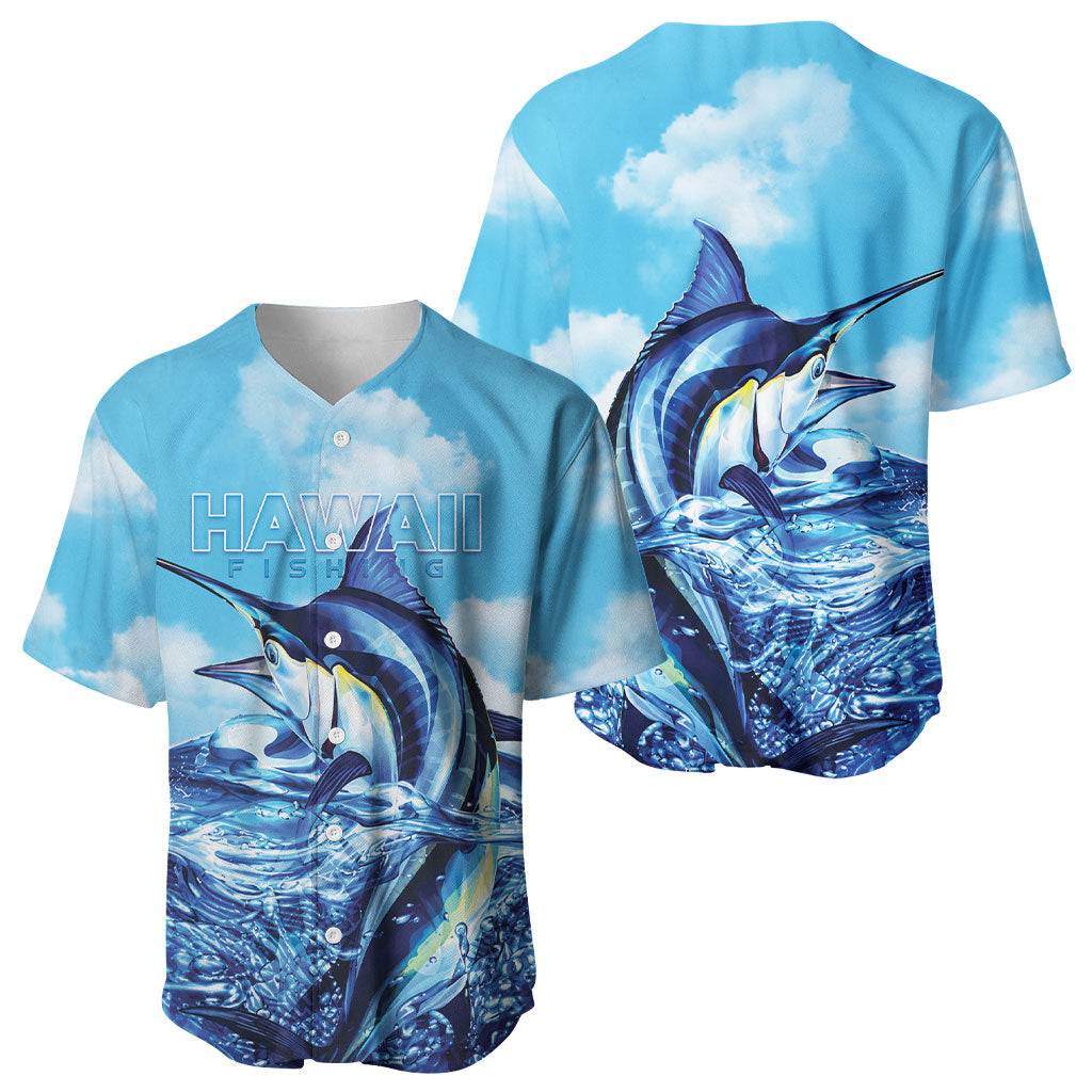 Hawaii Blue Marlin Fishing Baseball Jersey