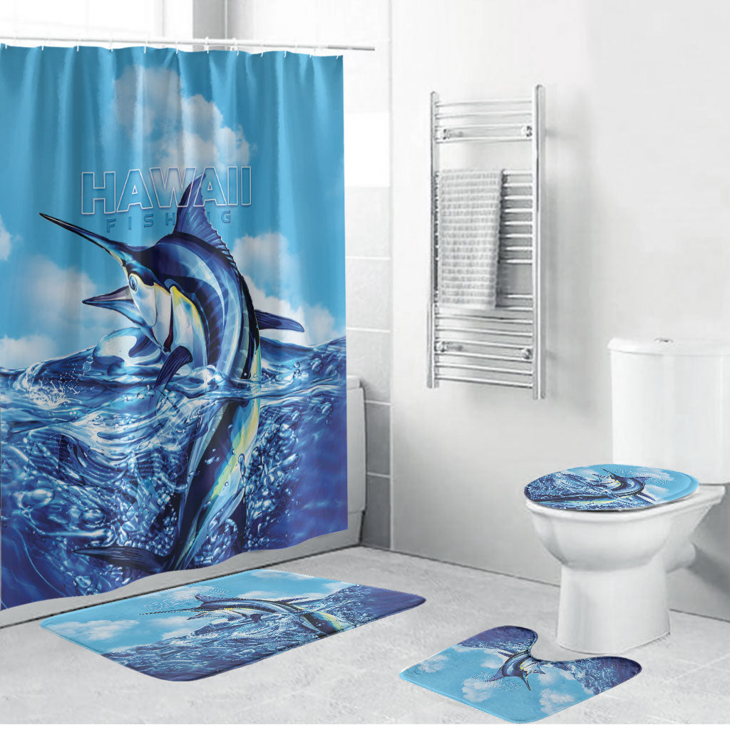 Hawaii Blue Marlin Fishing Bathroom Set
