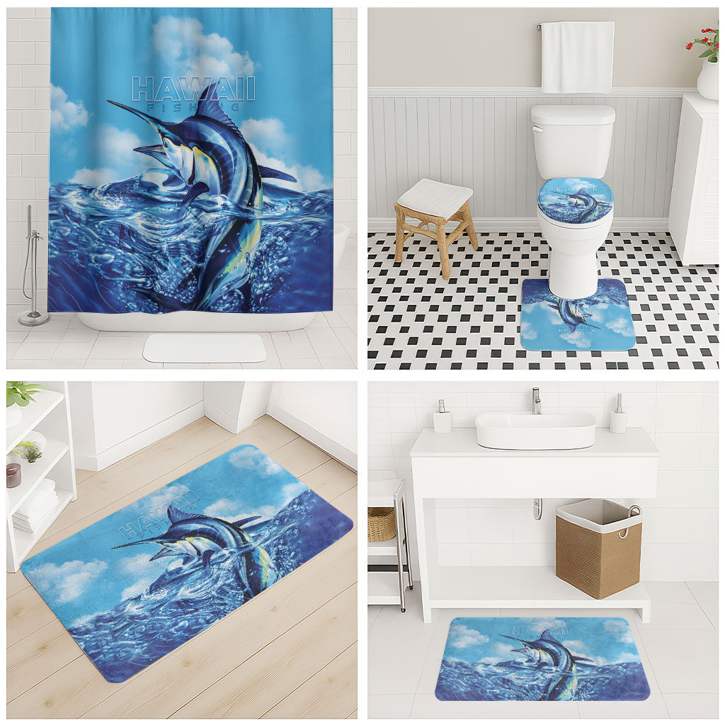 Hawaii Blue Marlin Fishing Bathroom Set