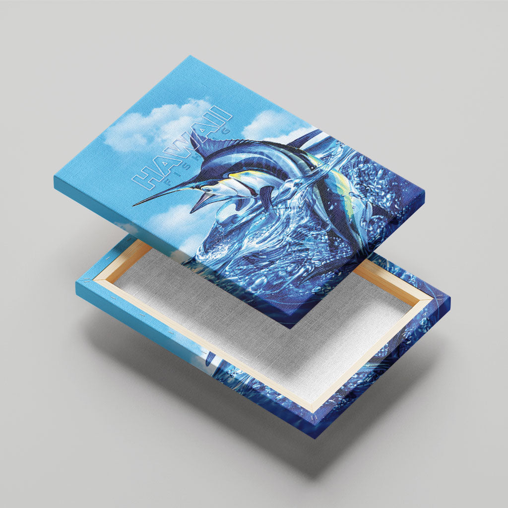 Hawaii Blue Marlin Fishing Canvas Wall Art