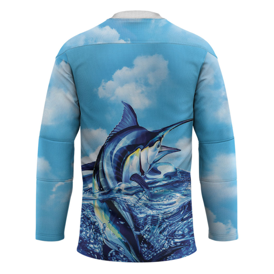 Hawaii Blue Marlin Fishing Hockey Jersey