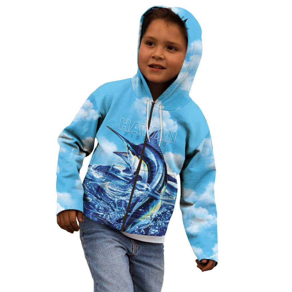 Hawaii Blue Marlin Fishing Kid Hoodie