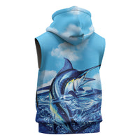 Hawaii Blue Marlin Fishing Sleeveless Hoodie