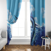 Hawaii Blue Marlin Fishing Window Curtain