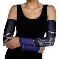 Personalised New Zealand Aotearoa Arm Sleeves Blue Marlin Fishing Maori Pattern LT05 - Polynesian Pride