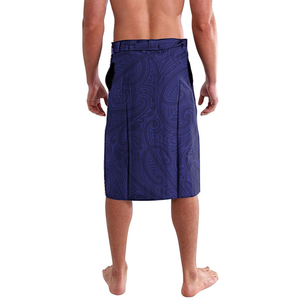 Personalised New Zealand Aotearoa Lavalava Blue Marlin Fishing Maori Pattern
