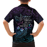 Polynesia Suicide Prevention Awareness Family Matching Off The Shoulder Long Sleeve Dress and Hawaiian Shirt Keep Going The World Needs You LT05 - Polynesian Pride