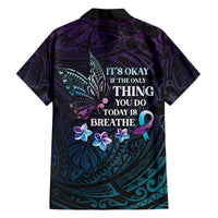 Polynesia Suicide Prevention Awareness Family Matching Off The Shoulder Long Sleeve Dress and Hawaiian Shirt Keep Going The World Needs You LT05 - Polynesian Pride