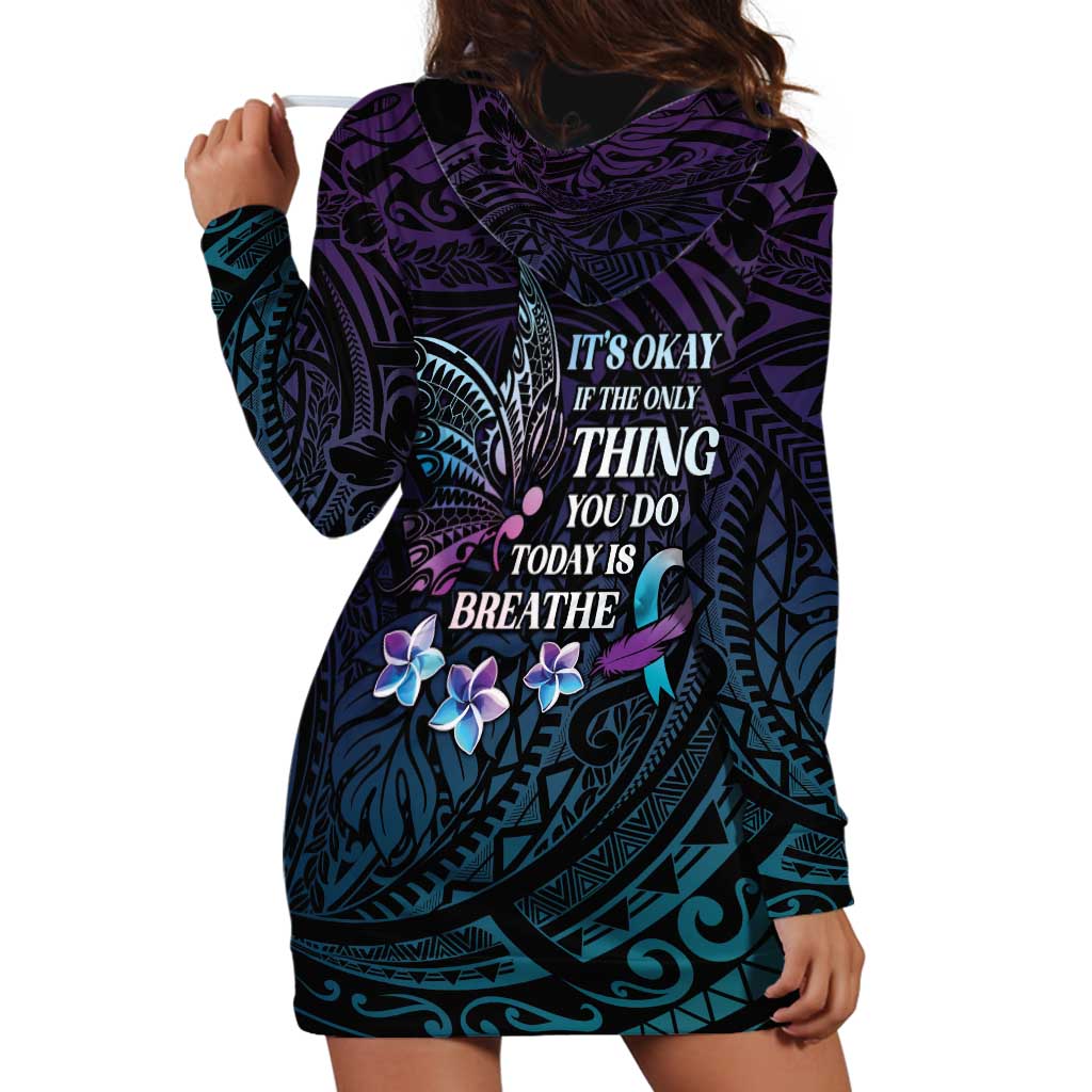 Polynesia Suicide Prevention Awareness Hoodie Dress Keep Going The World Needs You LT05 - Polynesian Pride